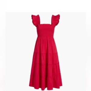 Hill House Home Ellie Nap Dress - Size M Raspberry Red Poplin